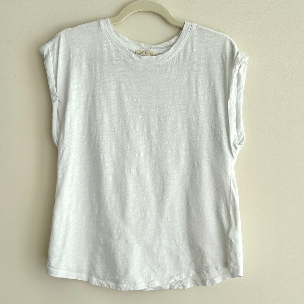 Promesa White Muscle T-Shirt, Short Sleeve Tee, Size Medium